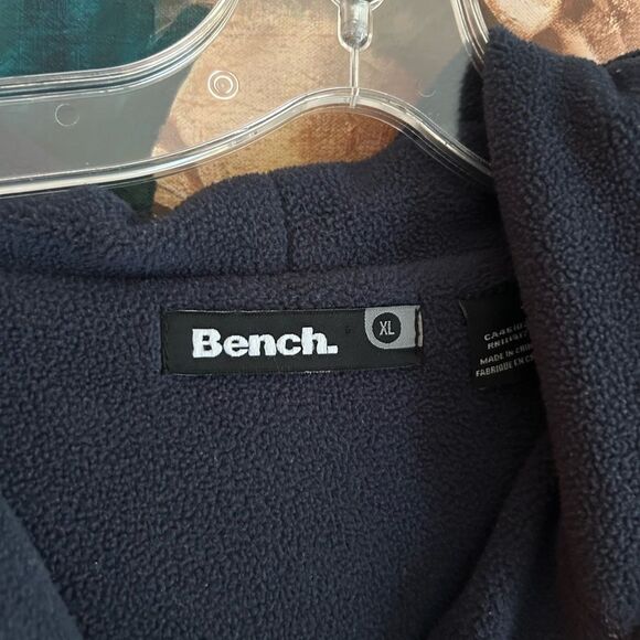 Bench Men's Blue and Gray Striped Zip-Up Fleece Lined Sweater Size XL - Picture 10 of 16